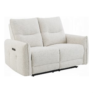 Lali Power Motion Recliner Loveseat with USB- Zero Gravity- Cream Chenille