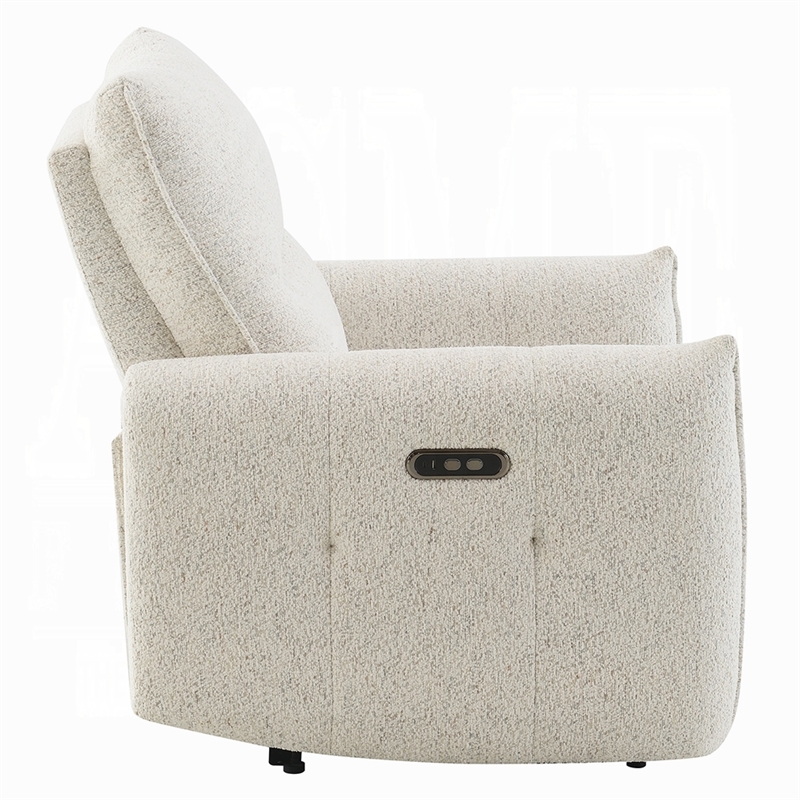 Lali Zero Gravity Power Motion Recliner Chair- USB Port- Cream Chenille