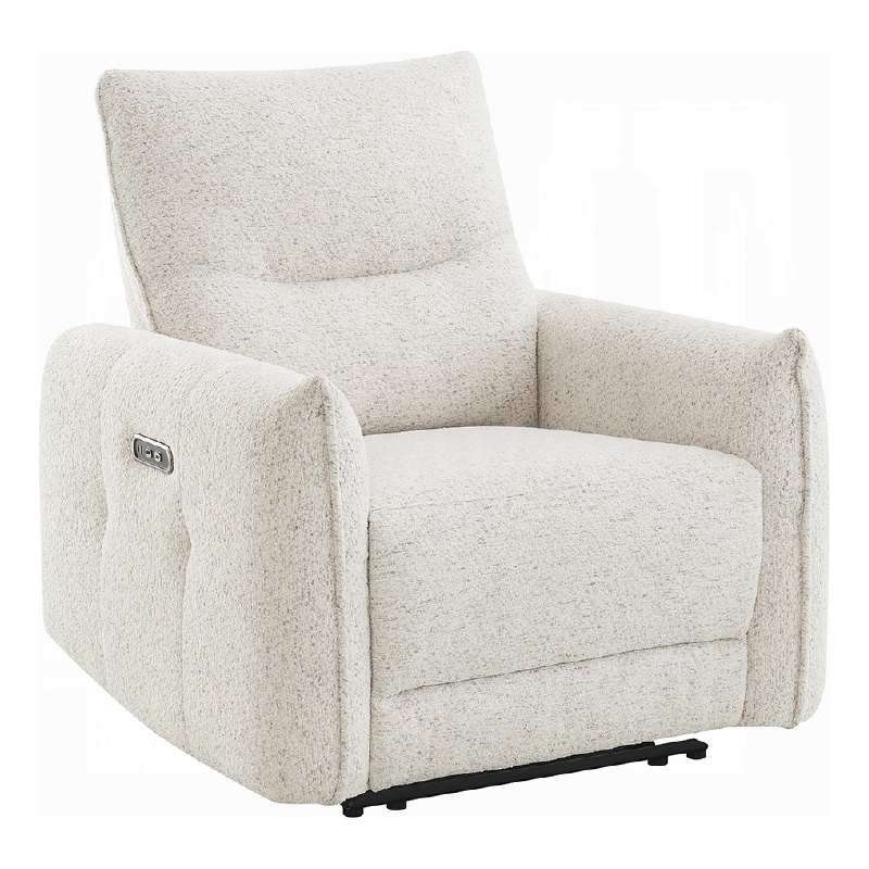 Lali Zero Gravity Power Motion Recliner Chair- USB Port- Cream Chenille