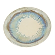 Duke Decorative Charger Plate with Stand- Blue Beige Ceramic 18 inch