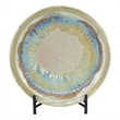 Duke Decorative Charger Plate with Stand- Blue Beige Ceramic 18 inch