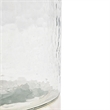 Candle Holder with Textured Glass Shade- White Coastal Stone Base- 8 Inch