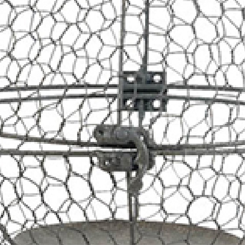 Candle Holder- Pointed Cone Finial on Wired Orb- Gray Metal 26 Inch