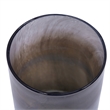 Jane Small Decorative Vase- Steel Base- Layered Blue-Black Glass 11 Inch