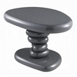 Fory End Table- 22 Inch Asymmetric Stacked Pebble Base- High Gloss Gray