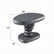 Fory End Table- 22 Inch Asymmetric Stacked Pebble Base- High Gloss Gray