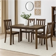 Dexy Dining Table- 47 Inch Rectangular Top- Farmhouse Walnut Brown