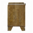 Gary Nightstand with LED- 1 Drawer and Open Cubby- Farmhouse Aspen Brown