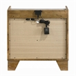 Gary Nightstand with LED- 1 Drawer and Open Cubby- Farmhouse Aspen Brown