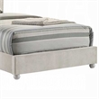 Rex Full Size Bed with Storage and Beige Button Tufted Arched Headboard