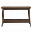 Fexy Sofa Console Table- 48 Inch Top with Lower Shelf- Walnut Brown