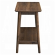 Fexy Sofa Console Table- 48 Inch Top with Lower Shelf- Walnut Brown