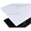 Zen 3pc Coffee and End Table Set- White Faux Marble- Black Legs