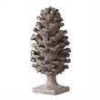 Hazel Pine Cone Accent Decor- 14 Inch Sculpture Polyresin- Gray