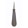 Decorative Bottle with Sculpted Gold Leaf Lid- 23 Inch Gray Glass