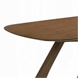 Lery Dining Table- 94 Inch Rectangular Top w Angled Base- Walnut Brown