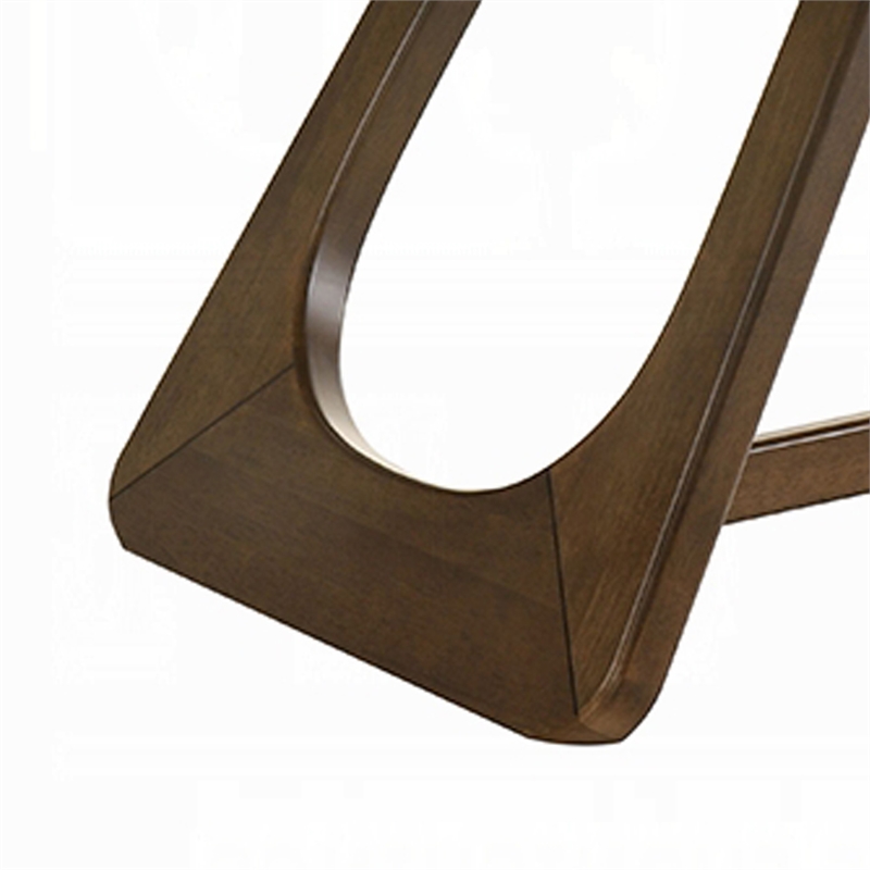 Lery Dining Table- 94 Inch Rectangular Top w Angled Base- Walnut Brown