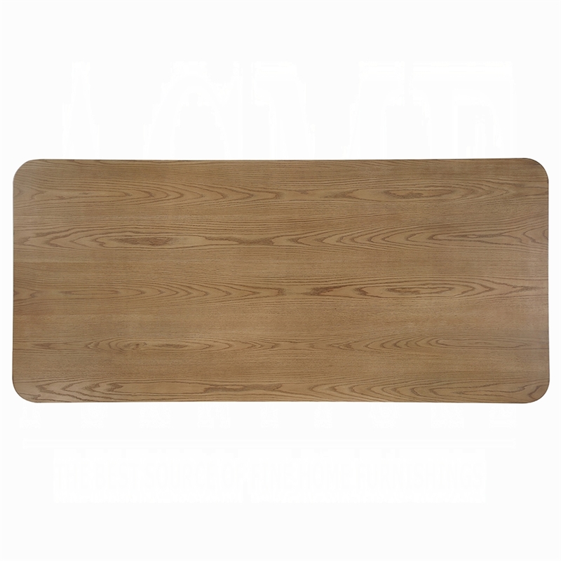 Sery Dining Table- 95 Inch Rectangular Top- Dual Pedestal Base- Brown