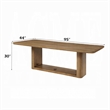 Sery Dining Table- 95 Inch Rectangular Top- Dual Pedestal Base- Brown