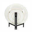 Decorative Charger Plate with Stand- Black and White Ceramic- 18 Inch
