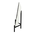 Decorative Charger Plate with Stand- Black and White Ceramic- 18 Inch