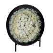 Decorative Charger Plate with Stand- Black and White Ceramic- 18 Inch