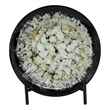 Decorative Charger Plate with Stand- Black and White Ceramic- 18 Inch