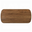 Lina Dining Table- 79 Inch Rectangular- Wide Panel Legs- Walnut Brown Wood