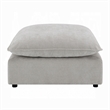 37 Inch Modular Ottoman- Feather Down and Cotton Fill Seat- Beige Boucle