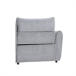 Falo Modular Power Motion Left Recliner Chair- Foam Light Gray Chenille