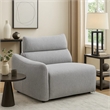 Falo Modular Power Motion Left Recliner Chair- Foam Light Gray Chenille