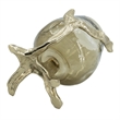 Dyna Decorative Candle Holder- Branch Base- Aluminum- Gold Glass 10 Inch