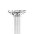 Pillar Candle Holder- 17 Inch Tall Fluted Clear Glass- Classic Square Base