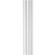 Pillar Candle Holder- 17 Inch Tall Fluted Clear Glass- Classic Square Base