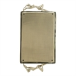Decorative Tray- Vintage Figural Handles- Polished Gold Aluminum 25 Inch