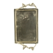 Decorative Tray- Vintage Figural Handles- Polished Gold Aluminum 25 Inch