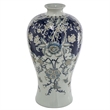 Rayn Decorative Urn- Blue White Chinoiserie Art- 24 Inch Porcelain