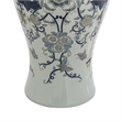 Rayn Decorative Urn- Blue White Chinoiserie Art- 24 Inch Porcelain