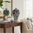 Rayn Decorative Urn- Blue White Chinoiserie Art- 24 Inch Porcelain