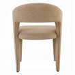 Ladi Dining Side Chair Set of 2- Light Brown Boucle Open Padded Back