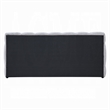 Nah Queen Platform Bed with Bench- Grid Tufted- Channeled Gray Chenille