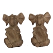 Accent Bookends Set of 2- Reading Elephants- Antique Brown- 9 Inch