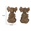 Accent Bookends Set of 2- Reading Elephants- Antique Brown- 9 Inch