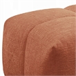 Leya Modular Ottoman- Tufted Coral Red Linen- 43 Inch Rectangular Seat