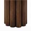 Sana Side End Table- 20 Inch Round Top- Rustic Fluted Base- Dark Brown