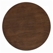 Sana Side End Table- 20 Inch Round Top- Rustic Fluted Base- Dark Brown
