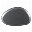 Fory Coffee Table- 46 Inch Oval Top with Low Metal Base- High Gloss Gray