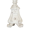 Jewa Vintage Pillar Candle Holder- 25 Inch Distressed White Magnesia