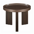 Lexy Side End Table- 24 Inch Round Top- High Gloss Blackish Green