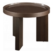 Lexy Side End Table- 24 Inch Round Top- High Gloss Blackish Green